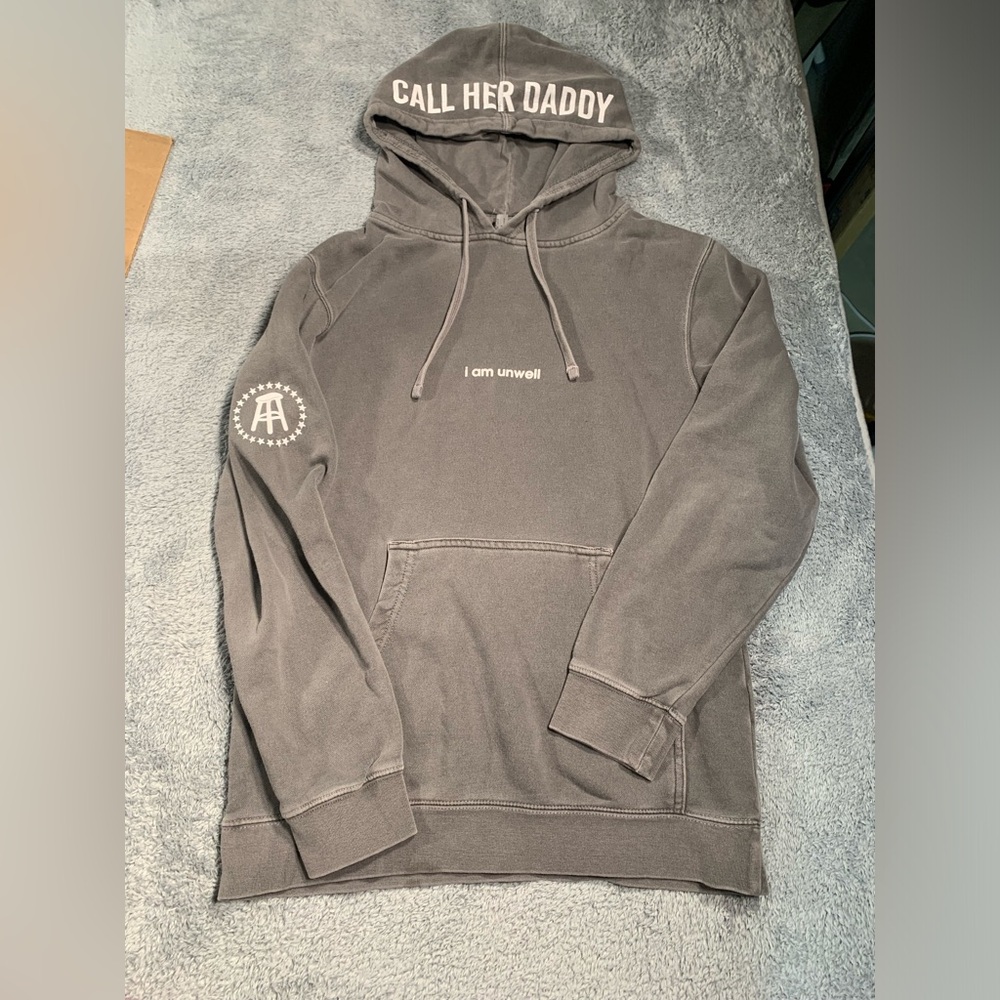 Call her daddy barstool Gray Hoodie small